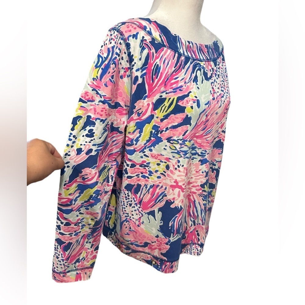 Lilly Pulitzer longsleeve top size L - Picture 3 of 9